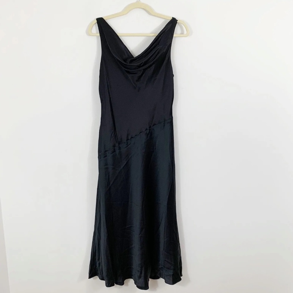 Camille La Vie Sleeveless Cowl Neck Silk Gown Evening Dress